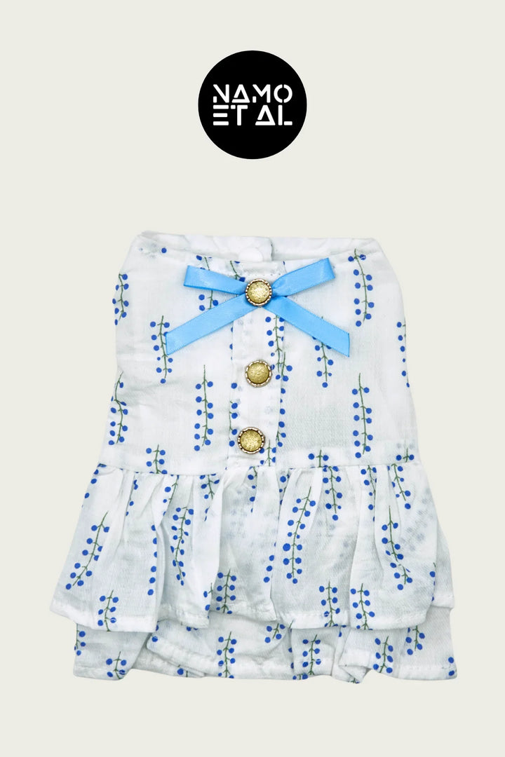 LEIA OASIS BOW DRESS Blue
