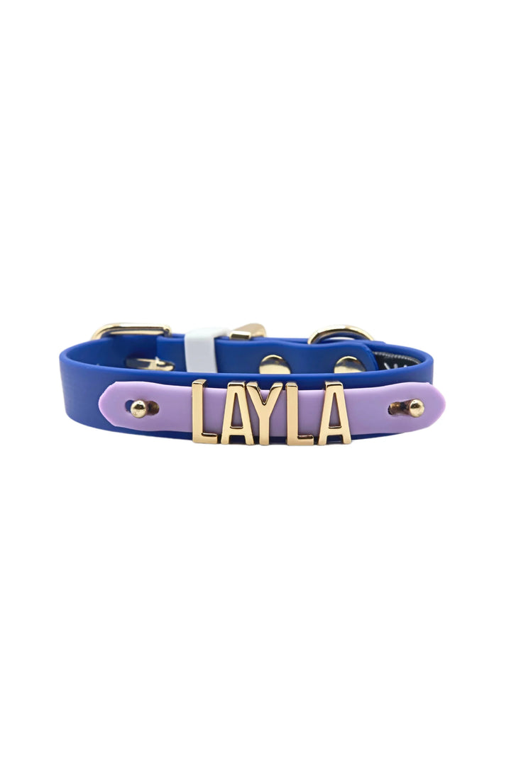 WATERPROOF COLLAR Royal Blue / Lilac