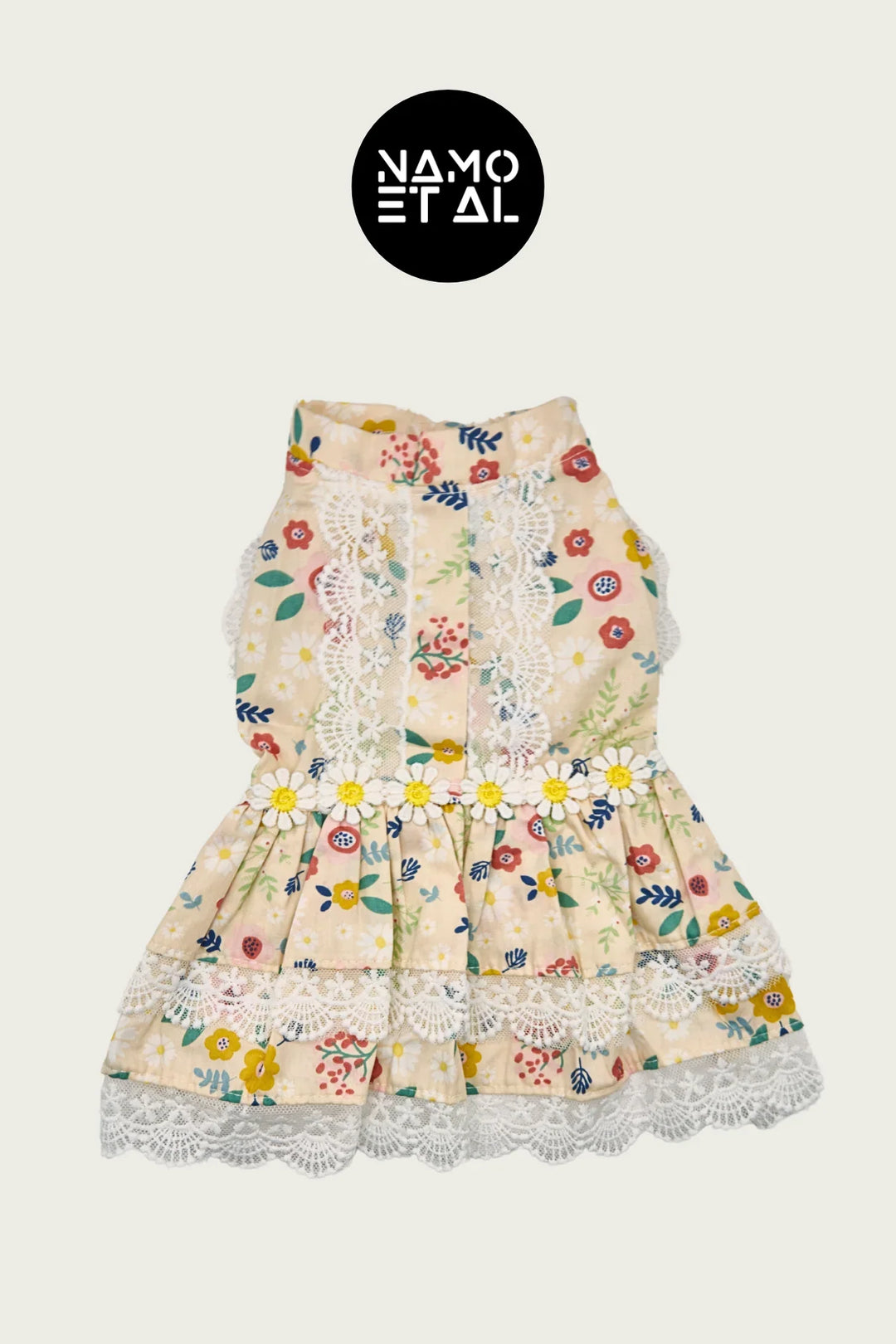 BELLA FLORA LACE DRESS Cream