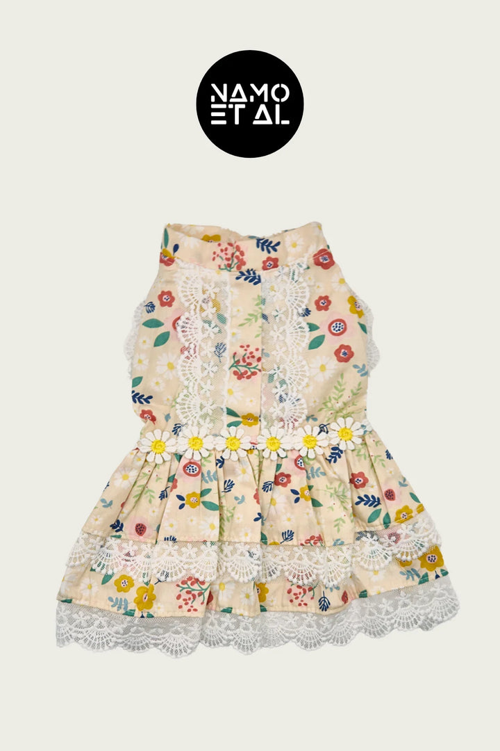 BELLA FLORA LACE DRESS Cream