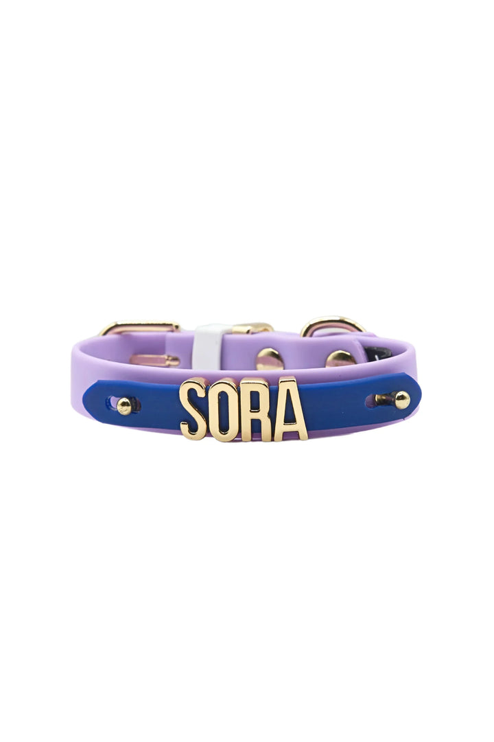 WATERPROOF COLLAR Lilac / Royal Blue