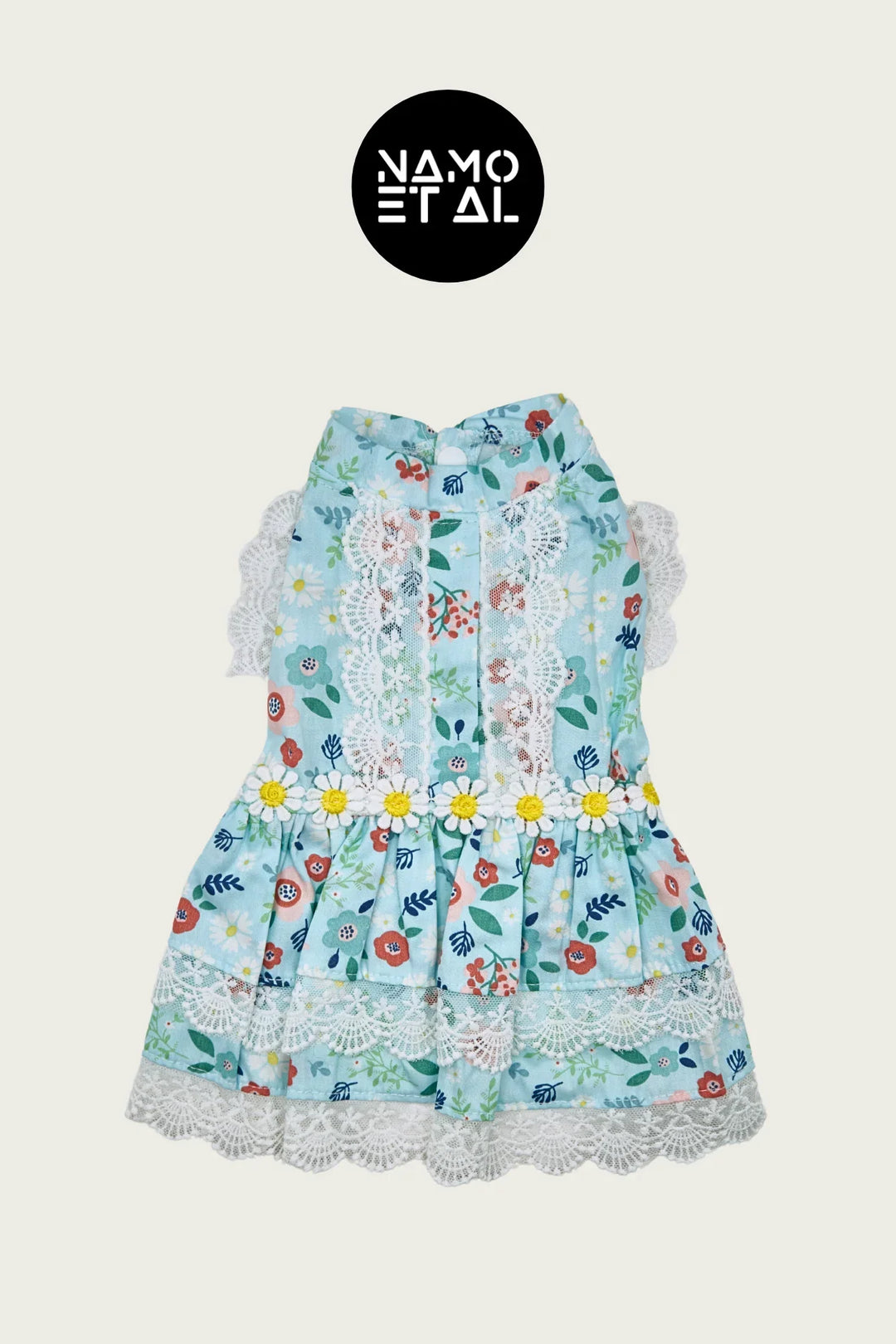 BELLA FLORA LACE DRESS Turquoise