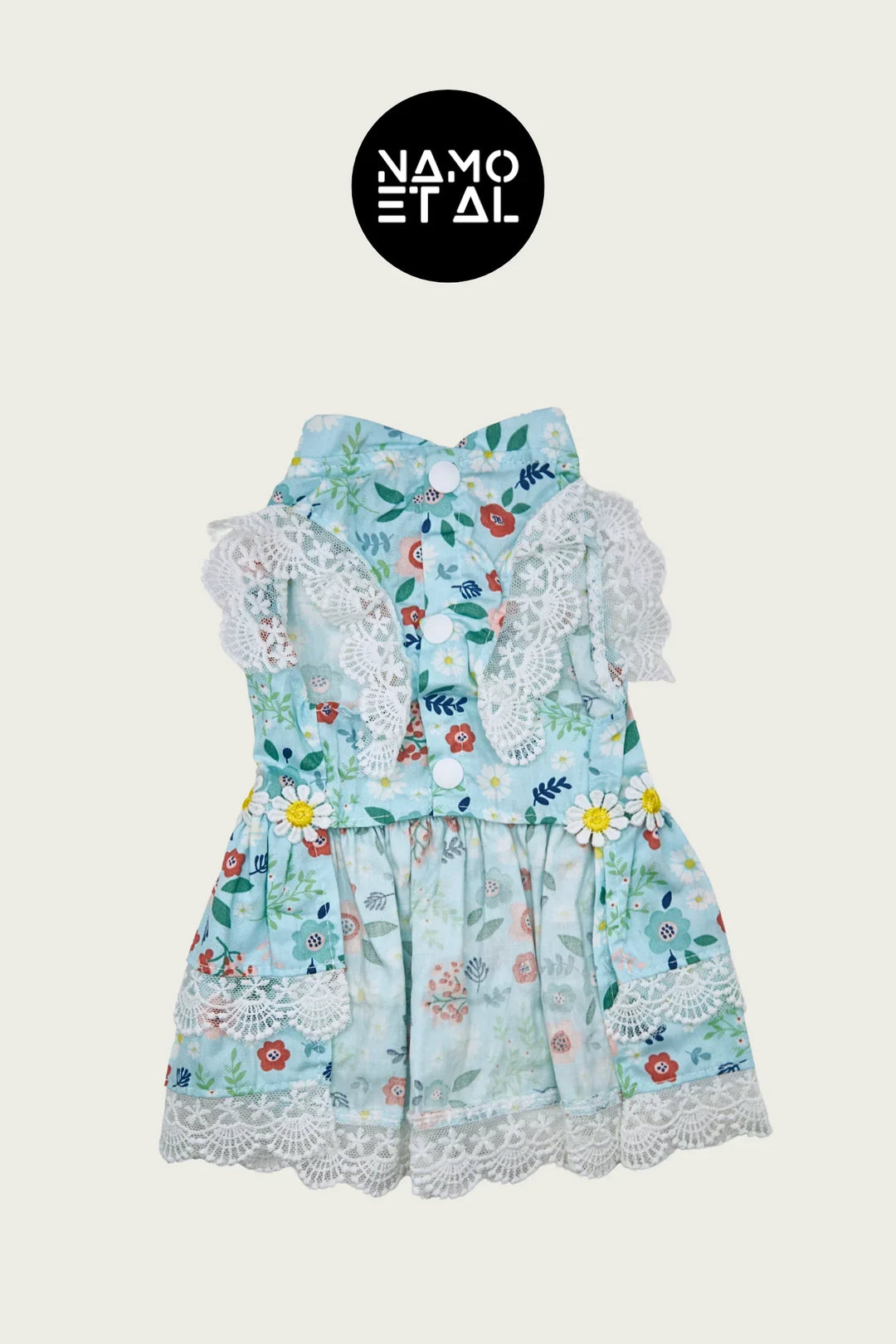 BELLA FLORA LACE DRESS Turquoise