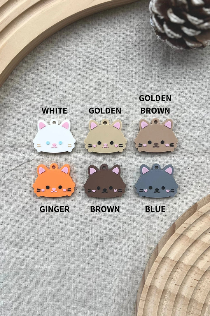 Solid Coloured Cat [Pet Tag / Keychain]