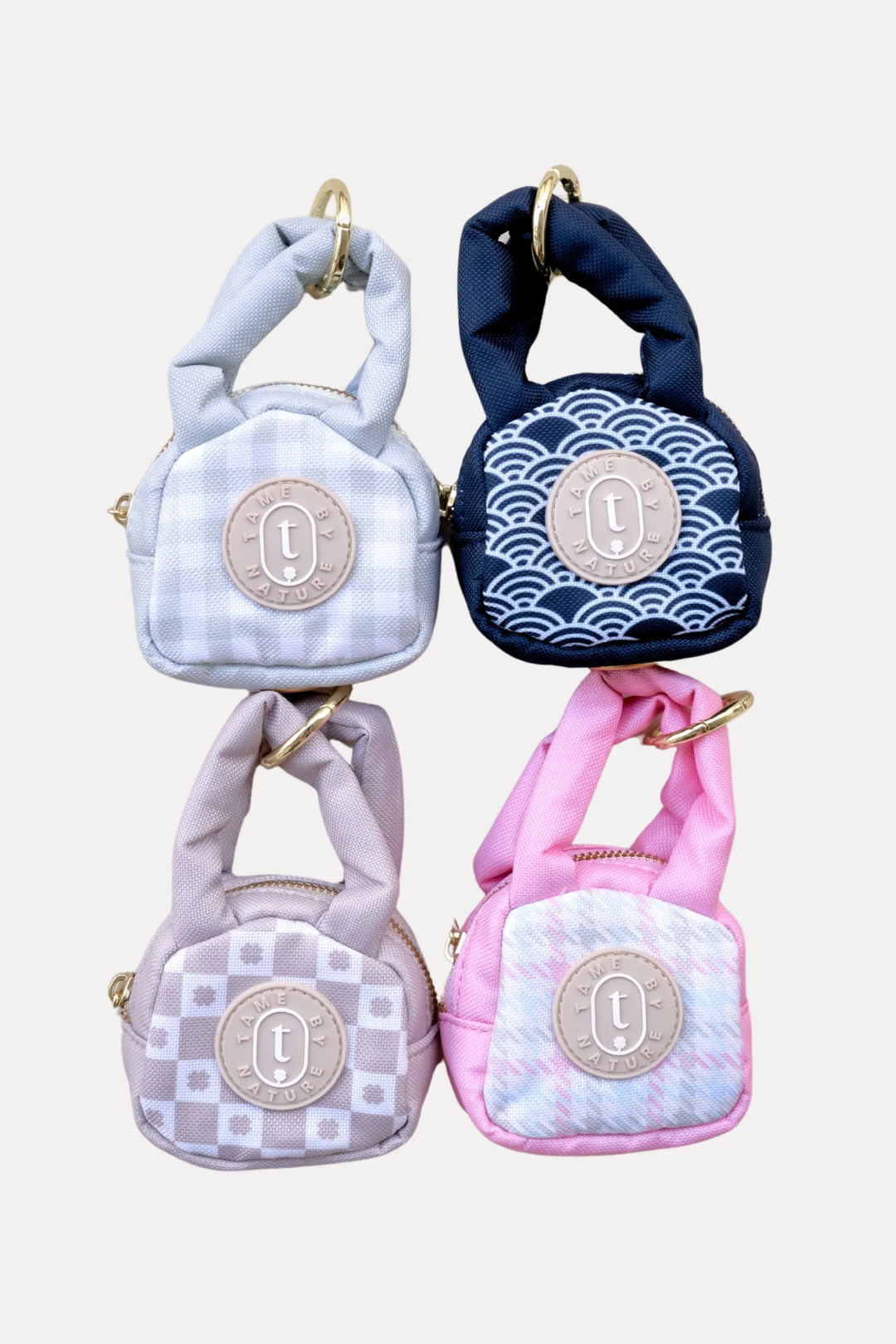 POOP BAG MINI TOTE Milky Sage Gingham