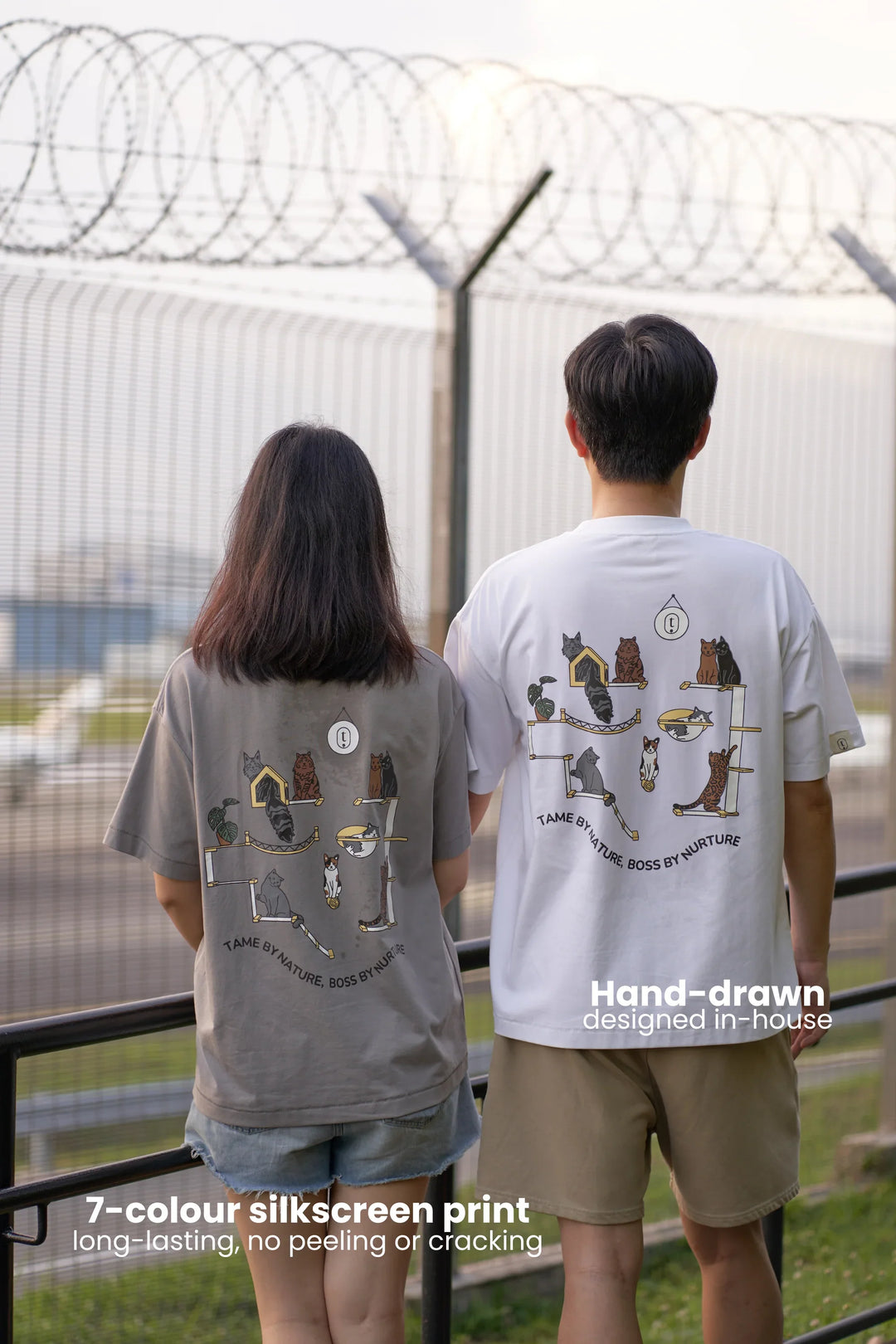 TAME BY NATURE T-SHIRT (CAT) Grey