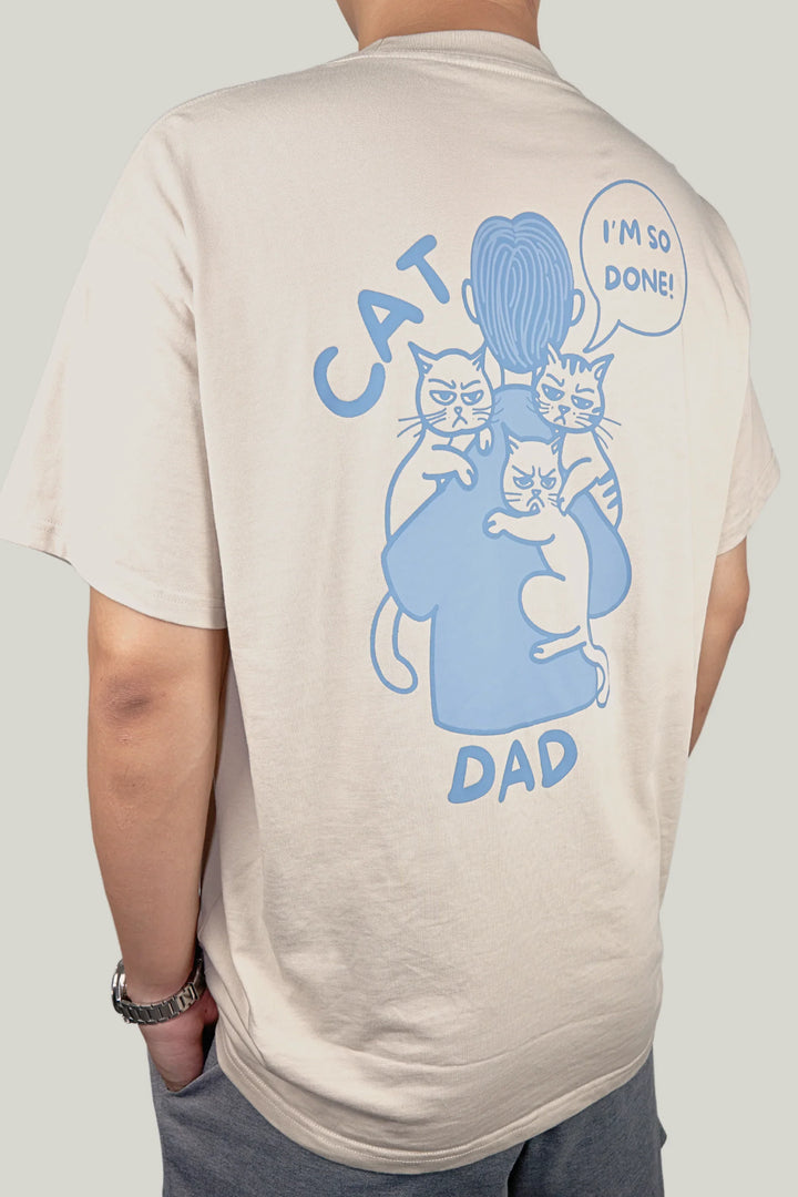 CAT DAD T-SHIRT Oat