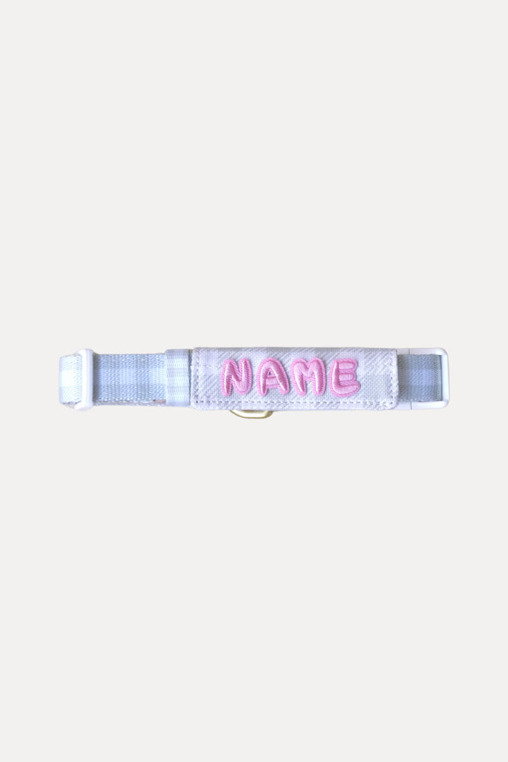 NAME TAG SLEEVE Milky Sage Gingham