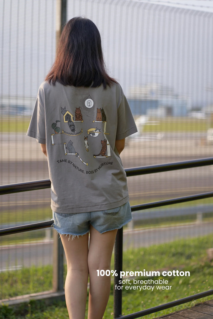 TAME BY NATURE T-SHIRT (CAT) Grey