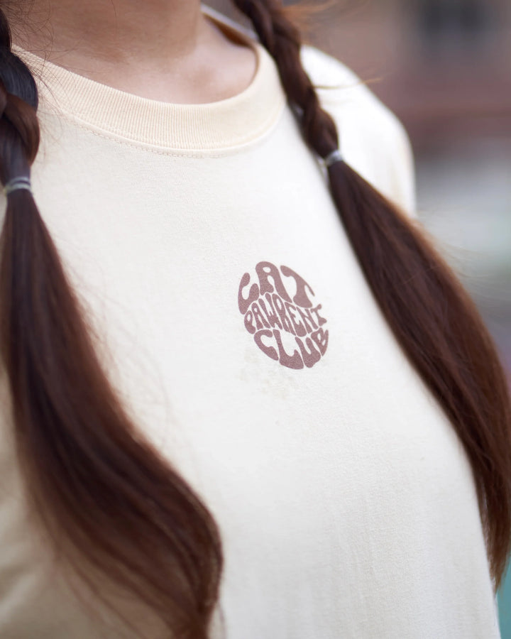 CAT PAWRENT CLUB T-SHIRT Apricot