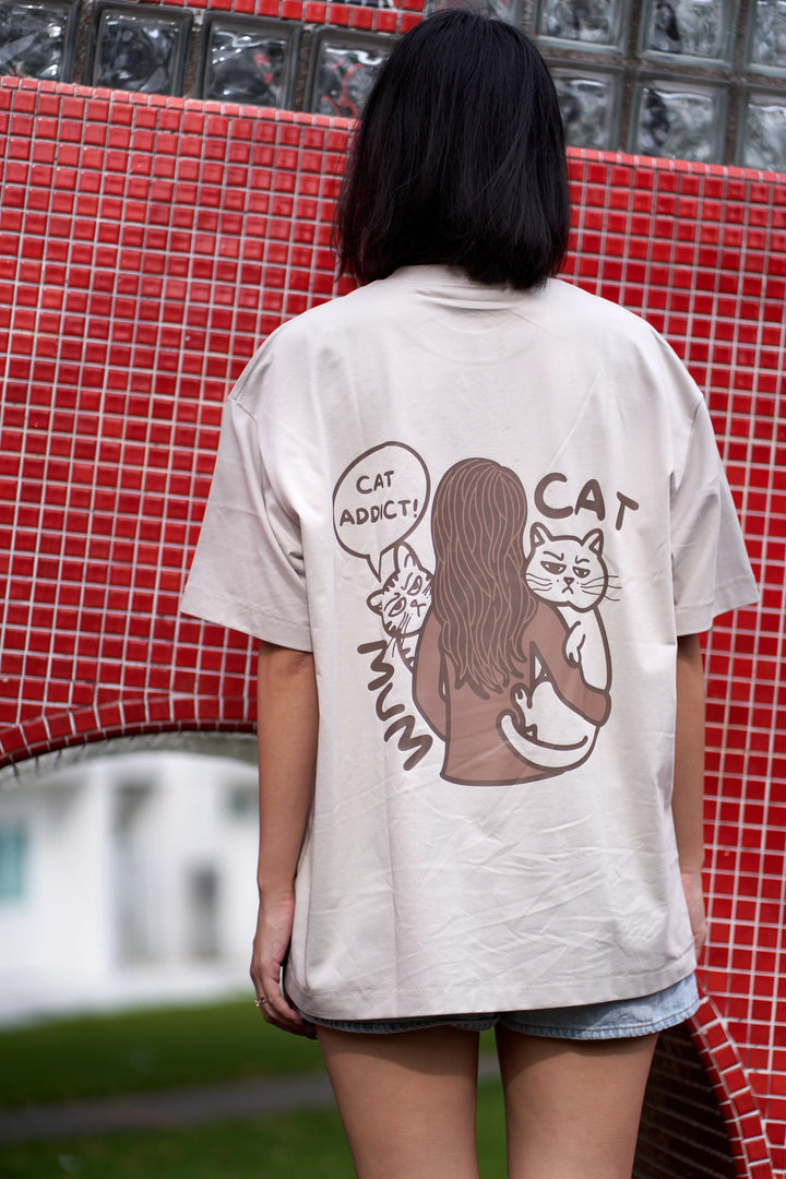 CAT MUM T-SHIRT Oat