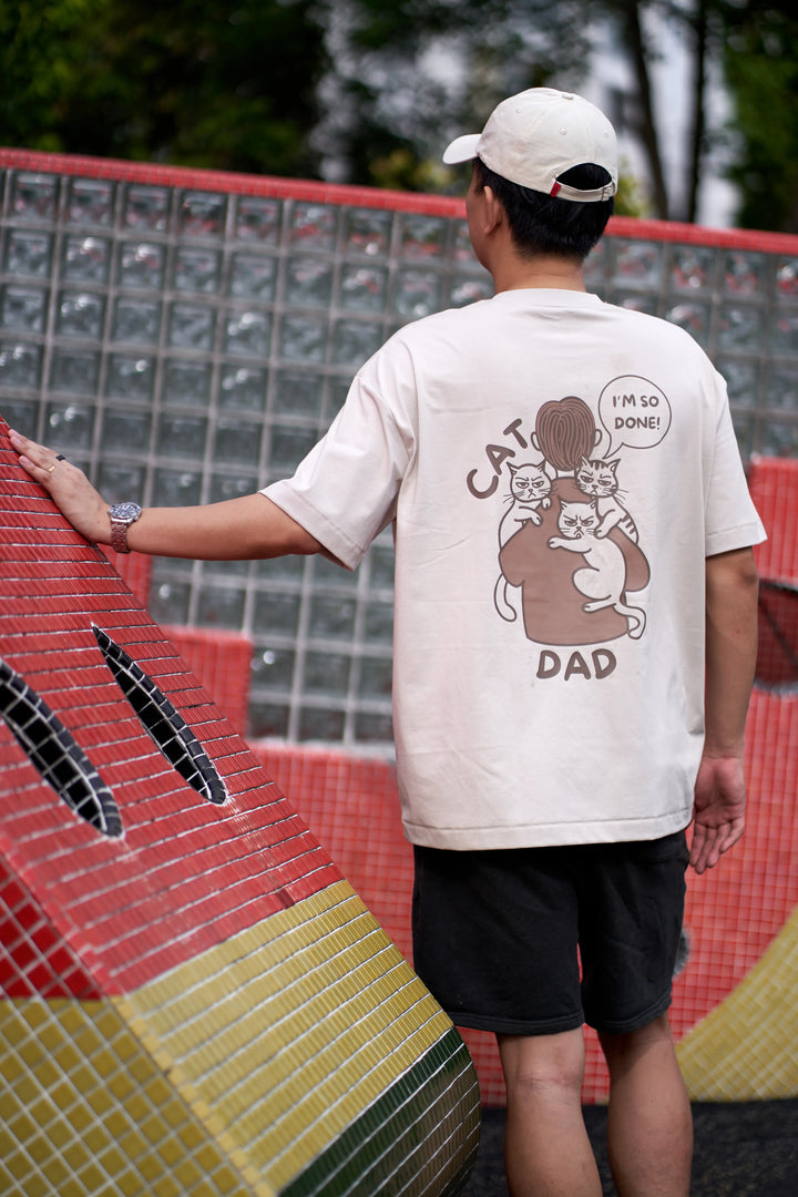 CAT DAD T-SHIRT Oat