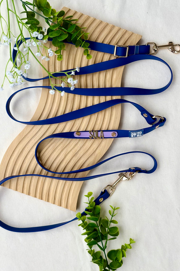WATERPROOF LEASH Royal Blue / Lilac