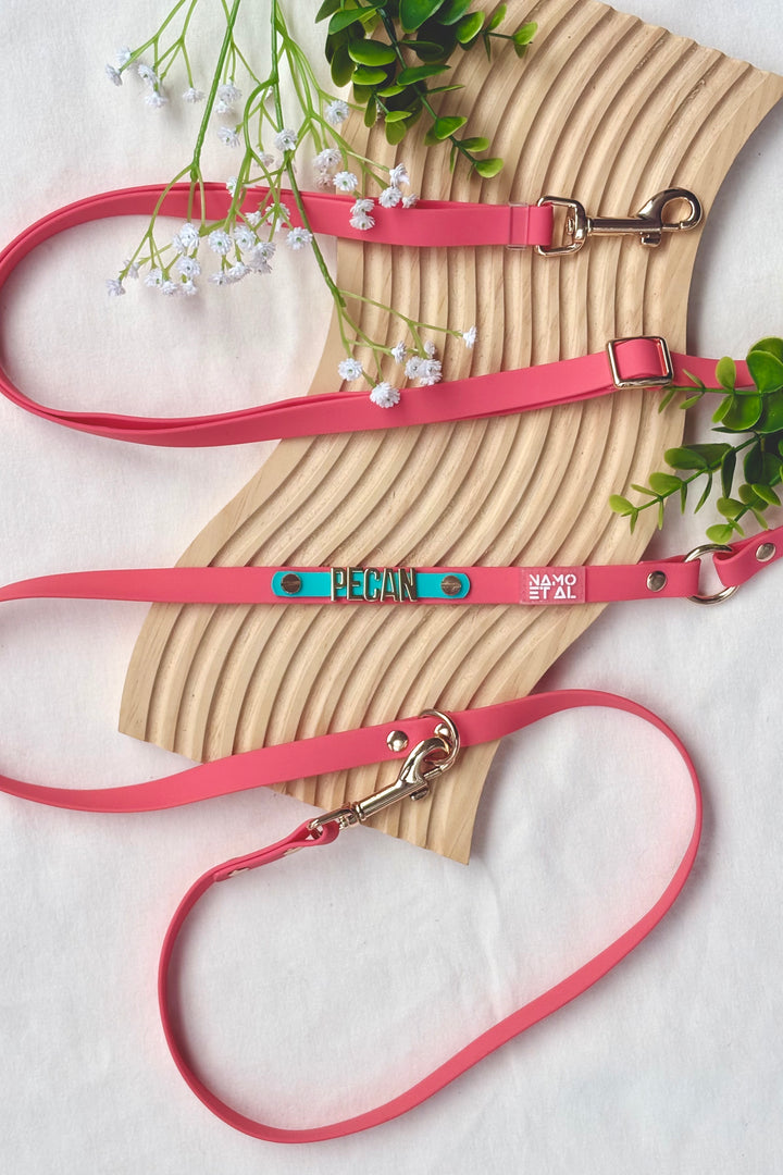 WATERPROOF LEASH Coral / Tiffany